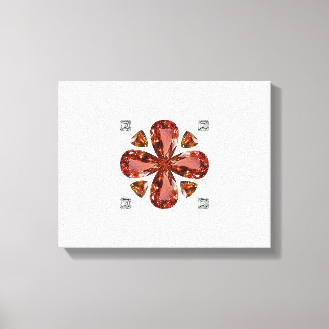Lienzo Naranja Gemstone Diamond Art, Naranja (Anverso)