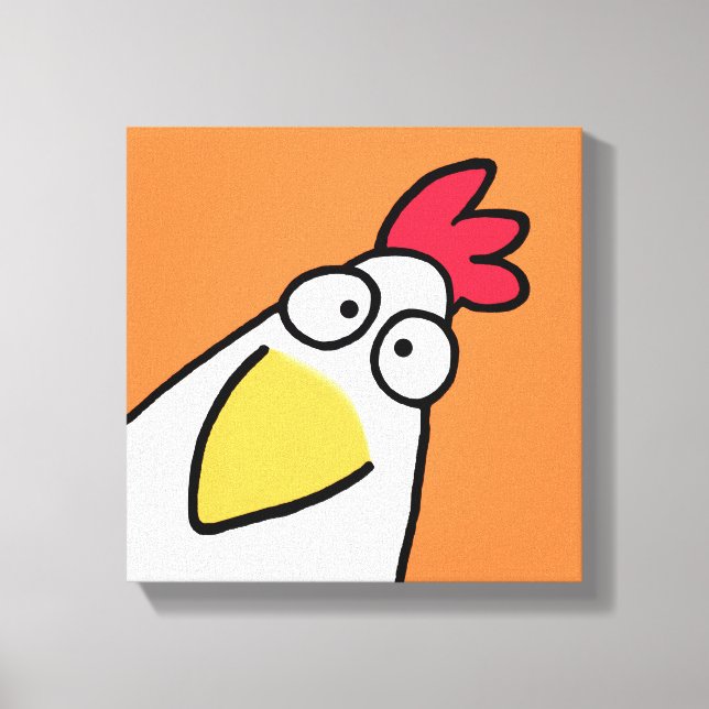 Lienzo Naranja GRAVE CHICKEN de Sandra Boynton (Anverso)