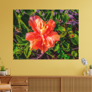 Lienzo Naranja Hibiscus Beauty