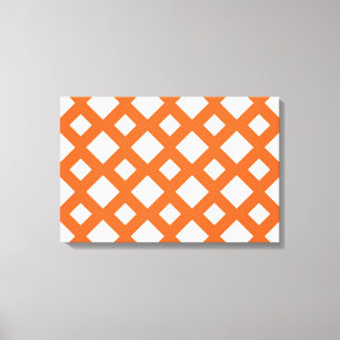 Lienzo Naranja Lattice en blanco