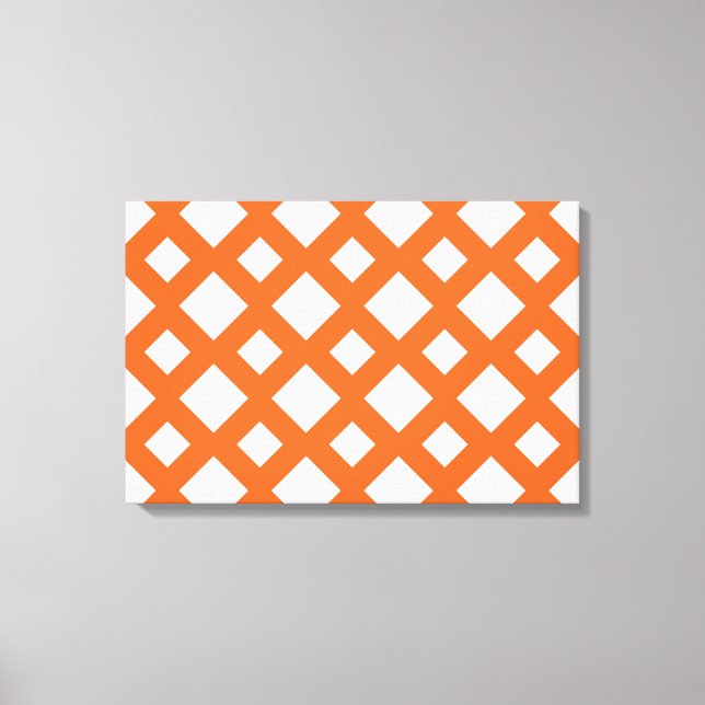 Lienzo Naranja Lattice en blanco (Anverso)