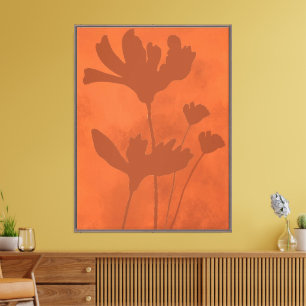 Lienzo Naranja moderna naturaleza artística floral decora
