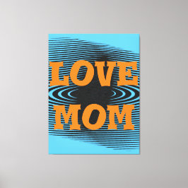 Lienzo Naranja moderno y elegante, diseño de mamá de amor