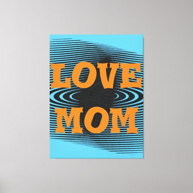 Lienzo Naranja moderno y elegante, diseño de mamá de amor (Anverso)