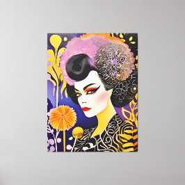 Lienzo Naranja púrpura de la Reina de la Arrastración Mag