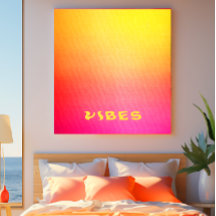 Naranja rosa y naranja amarillo "Vibes" soleado