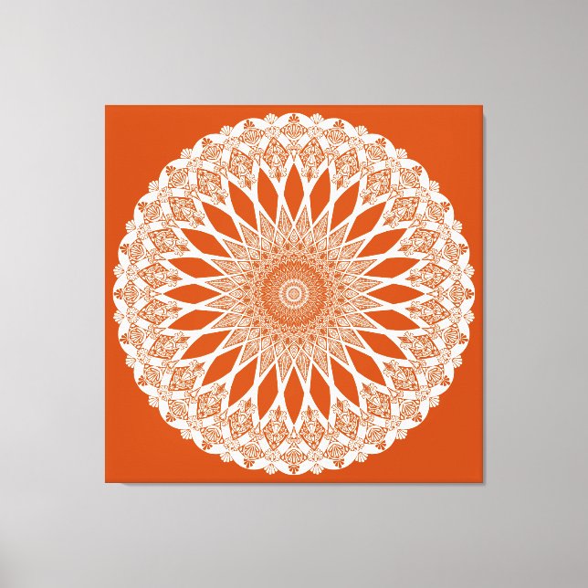 Lienzo Naranja Squirrel Tristyns Mandala (Anverso)