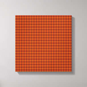 Lienzo Naranja Tartan Wrapped Canvas