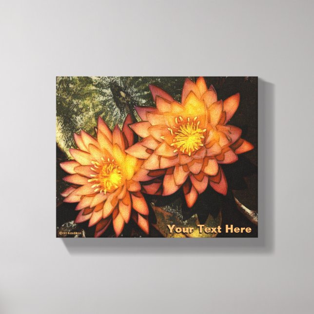 Lienzo Naranja Water Lilies (Anverso)