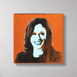 Lienzo Naranja y Blue Kamala Harris Pop Art<br><div class="desc">El arte pop político y los regalos políticos de PolitiClothes.com y PolitiCardz.com Encuentran los regalos políticos y electorales más únicos, incluyendo: camisetas políticas, pegatinas para parachoques políticos, botones políticos, Posters políticos, pines políticos, tarjetas políticas, tazas políticas, Posters políticos, Rótulos políticos y más! Arte y arte político: http://www.PolitiClothes.com Cartas y regalos...</div>