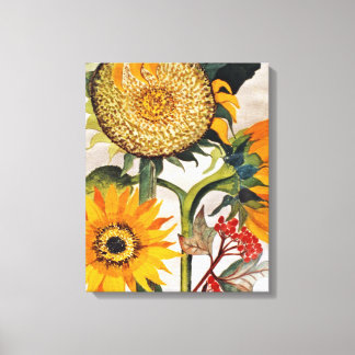 Lienzo Naranja Yellow Seeding Sunflower Art
