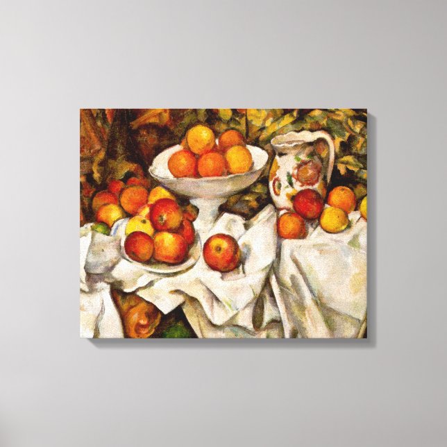 Lienzo Naranjas de Paul Cezanne Apples Impresionismo (Anverso)