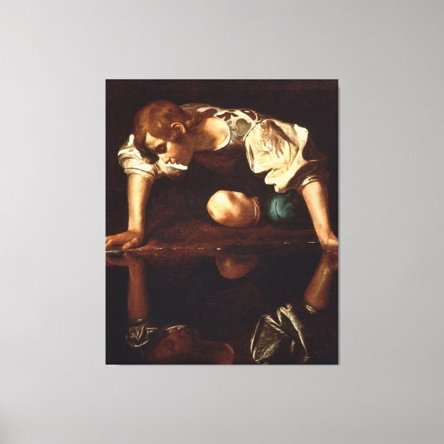 Lienzo Narciso de Michelangelo Merisi da Caravaggio (Anverso)