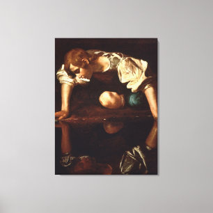 Lienzo Narciso por Michelangelo Merisi da Caravaggio