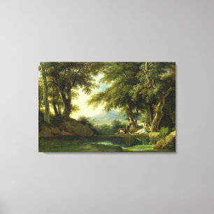 Lienzo Narciso que admira su reflexión