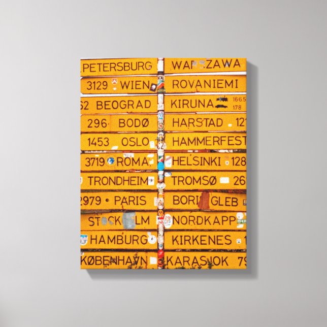 Lienzo Narvik Signpost (Anverso)