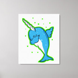 Lienzo Narwhal Dabbing Dab