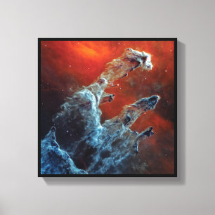 Lienzo NASA JWST Pilares de la Creación Infrarrojo Medio