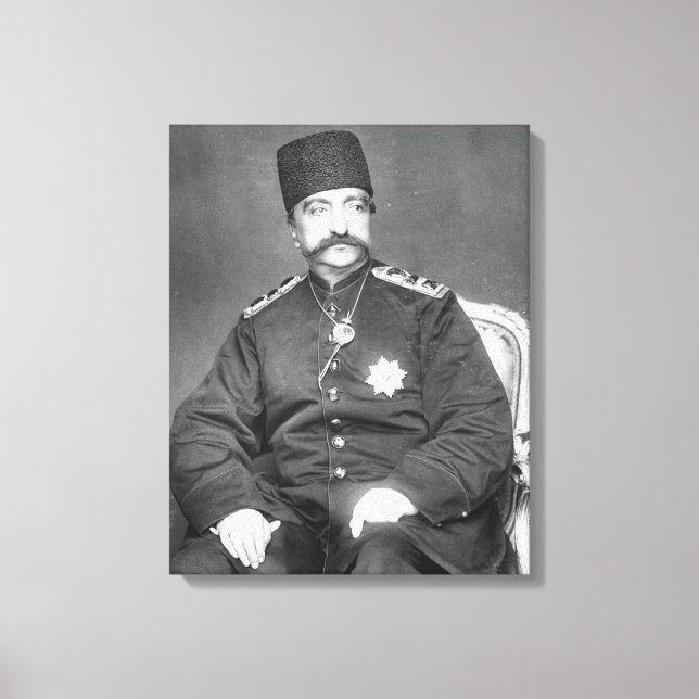 Lienzo Naser al-Din Shah Qajar de Persia (Anverso)