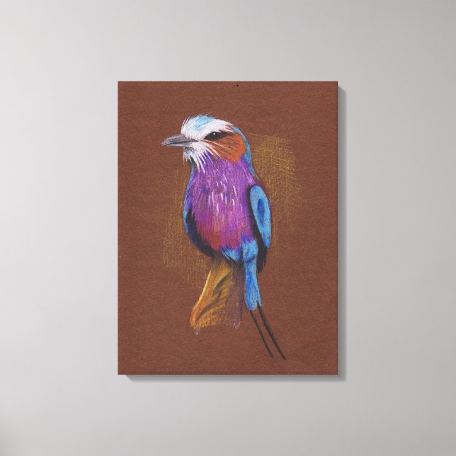 Lienzo Nat animal de ilustracion de ave con pechuga pechu (Anverso)