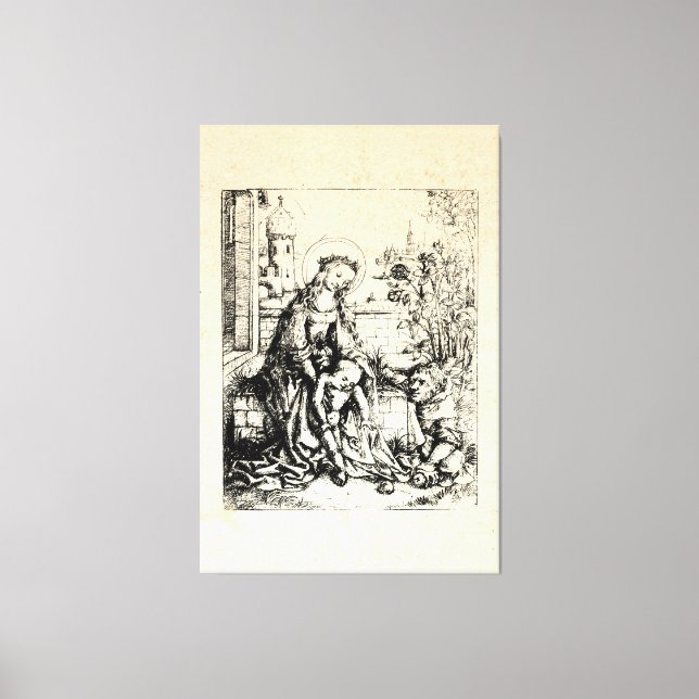 Lienzo Natividad Madonna y Virgen Infantil María (Anverso)