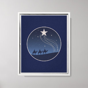 Lienzo Natividad Minimalista Moderna Navidad Elegante Pla