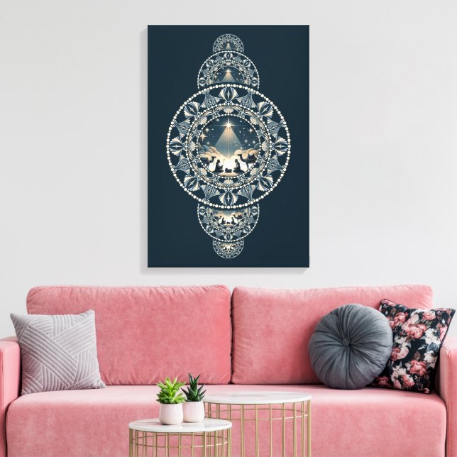 Lienzo Natividad Santa Estrella de la Maravilla Mandala O (Insitu (Sala de estar))
