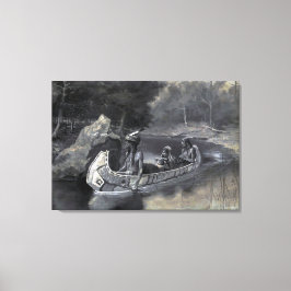 Lienzo Nativo Americano: Historia de Hiawatha Guerrero y 