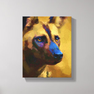 Lienzo Naturaleza africana de perro salvaje