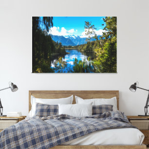 Lienzo Naturaleza Bosque Everest con Cielo Hermoso Elegan