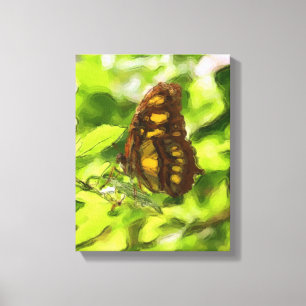 Lienzo Naturaleza del esbozo de acuarela de mariposa colo