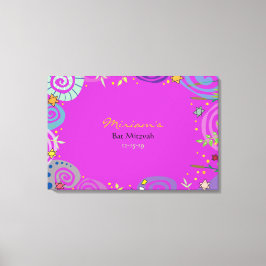 Lienzo NATURALEZA MADRE SWIRL Bat Mitzvah Rótulo A Bordo