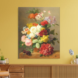 Lienzo Naturaleza muerta con rosas y peonías - Bloemers A