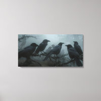 Naturaleza silvestre Crow-Raven Canvas Wall Art