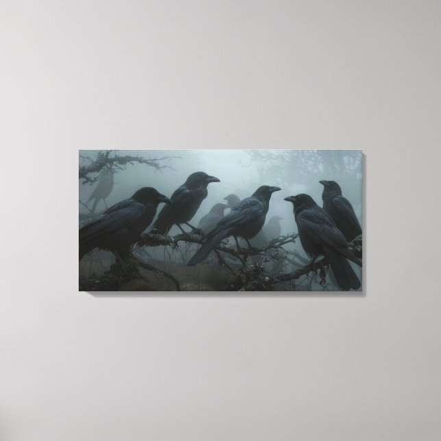 Lienzo Naturaleza silvestre Crow-Raven Canvas Wall Art (Anverso)