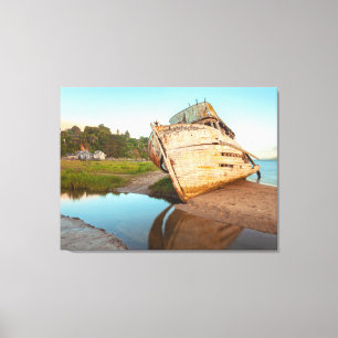 Lienzo Naufragio en la costa