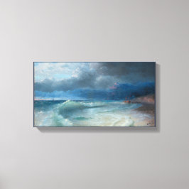 Lienzo naufragio en una mañana tormentosa, Aivazovsky