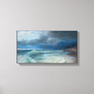 Lienzo naufragio en una mañana tormentosa, Aivazovsky