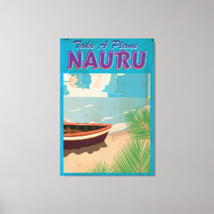 Lienzo Nauru Vintage Travel Poster