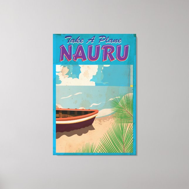 Lienzo Nauru Vintage Travel Poster (Anverso)