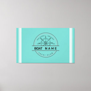 Lienzo Nautical Blue Anchor club náutico puerto deportivo