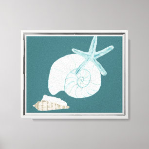 Lienzo Nautilus Starfish Seashell
