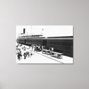 Lienzo Nave del cargamento de la estación de ferrocarril