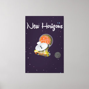Lienzo Nave espacial New Horizons en Pluto Post Card
