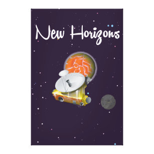Lienzo Nave espacial New Horizons en Pluto Post Card