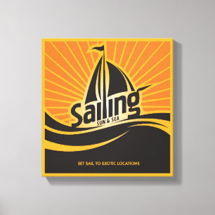 Lienzo Navegación Sun y mar