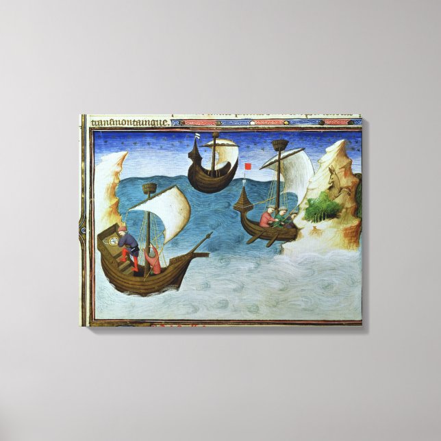 Lienzo Navegadores usando un astrolabio (Anverso)