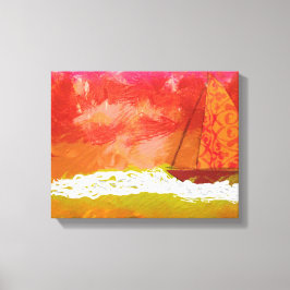 Lienzo Navegando Cielos Rojos
