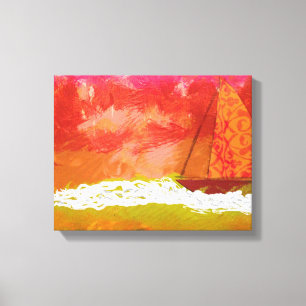 Lienzo Navegando Cielos Rojos 