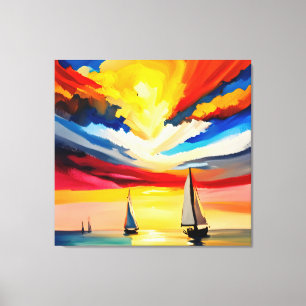 Lienzo Navegando por mar